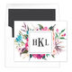 Watercolor Peony Monogram Folded Note Cards Image 2 of 7